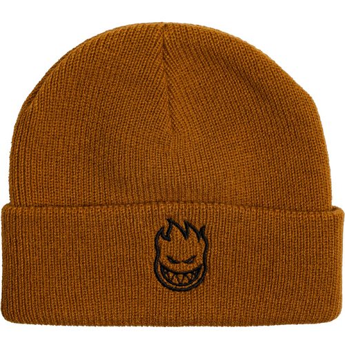 Spitfire Bighead Logo Cuff Beanie Tan Black One Size
