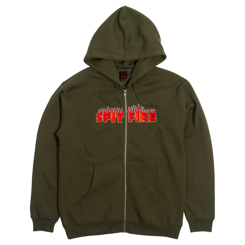 Spitfire DemonSeed Embroidered ZipUp Hoodie Olive