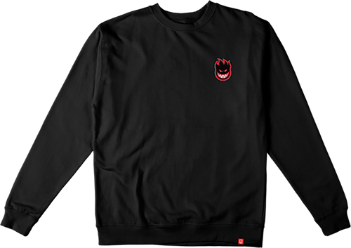 SPITFIRE LIL BIGHEAD FILL CREWNECK SWEATSHIRT MEDIUM-BLK/BLK/RED/WHT