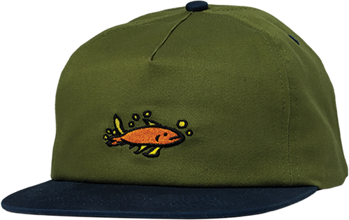 KROOKED MERMAID FISH HAT ADJ-OLIVE/NAVY