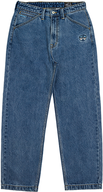 KROOKED EYES DENIM TWILL PANTS SMALL-STONE WASH