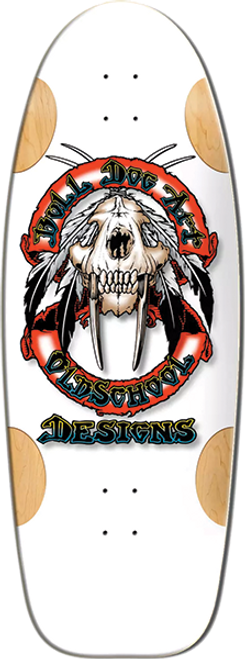 BULLDOG SABERTOOTH SKATEBOARD-11.87X33 WHT FORMICA