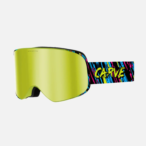 Carve Frother Small Goggles Fluorescent Yellow One Size Carve Frother Small Goggles Fluorescent Yellow One Size