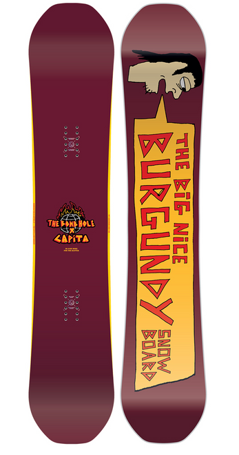 Capita Big Nice Burgundy Snowboard Indoor Survival Yellow 156