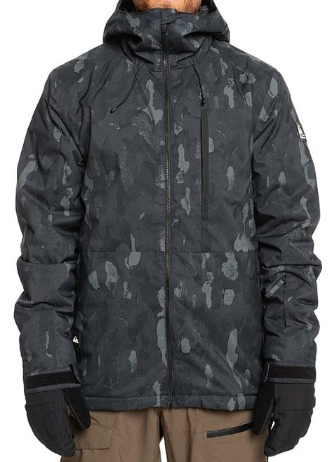 Quiksilver Mission Print Block Snow Jacket Mens Nature Zoom Dark