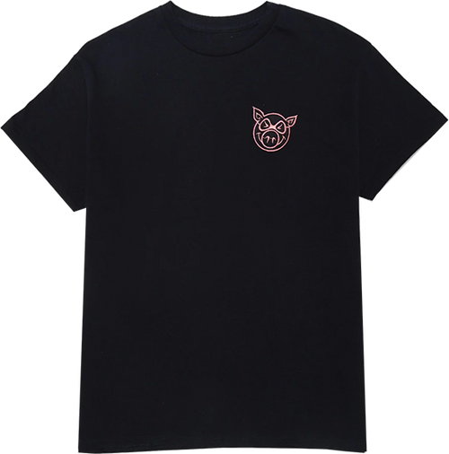 PIG HEAD EMBROIDERED SS TSHIRT LARGE-BLACK