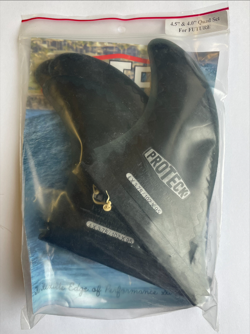 ProTech Performance Quad Future Surfboard Fins Black 4.5 / 4.0