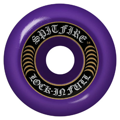 Spitfire Lock In Full Wheels Set Purple Black 54mm/99d