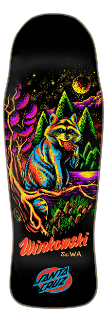 Santa Cruz Winkowski Trash Panda Shaped Skateboard Deck Black 10.34x20.54