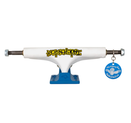 Independent Stage 4 Mark Gonzales Pro Trucks Set White Blue 151mm 6h Independent Stage 4 Mark Gonzales Pro Trucks Set White Blue 151mm 6h