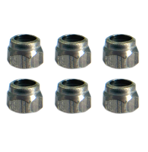 Social Fingerboard Axle Lock Nuts Silver 6 Pack