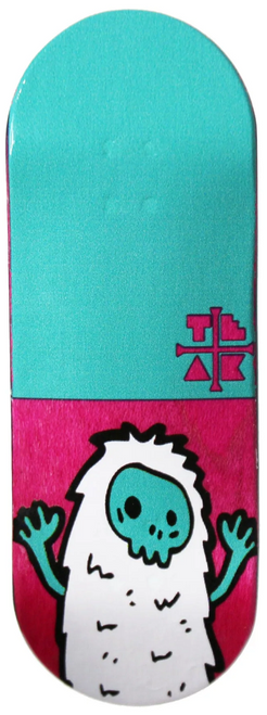 Teak Pink Yeti Fingerboard Deck Teal 34mm