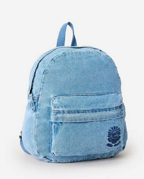 Rip Curl Distressed Denim Backpack Bag Blue One Size