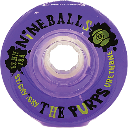 SECTOR 9 NINEBALLS 65mm 78a CLEAR PURPLE WHEELS SET