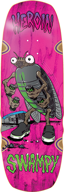 HEROIN SWAMPY BUG SKATEBOARD DECK-10.75X32