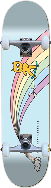 MEOW OVER THE RAINBOW SKATEBOARD COMPLETE 8.0 BLUE