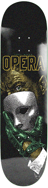 OPERA WOOD UNMASKED ACT II SKATEBOARD DECK-8.7 BLK PEARL EX7