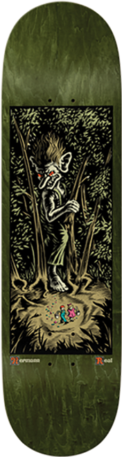 REAL HERMANN FAIRY TAIL SKATEBOARD DECK-8.28 GREEN