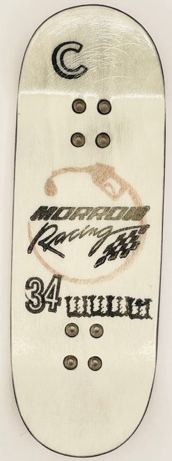 Morrow Ballerina Logo Fingerboard Deck Black White 34mm