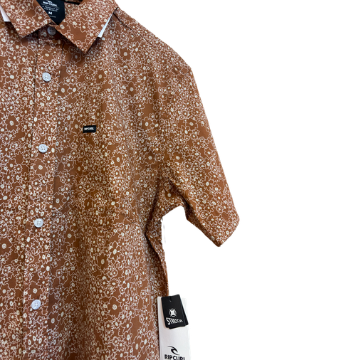 Rip Curl WildBloom Woven SS Mens Terracotta S