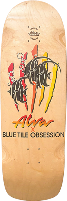 ALVA BLUE TILE OBSESSION OG FADE SKATEBOARD DECK 10.25X32