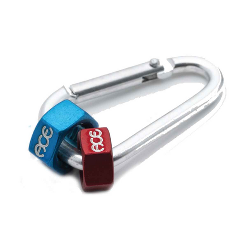ACE Rethreader Axle and Kingpin Nuts Blue Red Carabiner ACE Rethreader Axle and Kingpin Nuts Blue Red Carabiner