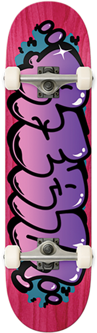 REAL BUBBLE LETTER RECOLOR SKATEBOARD COMPLETE 7.75