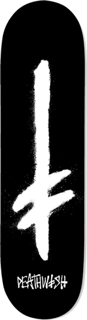 DEATHWISH GANG SPRAY SKATEBOARD DECK-8.25 BLK/WHT