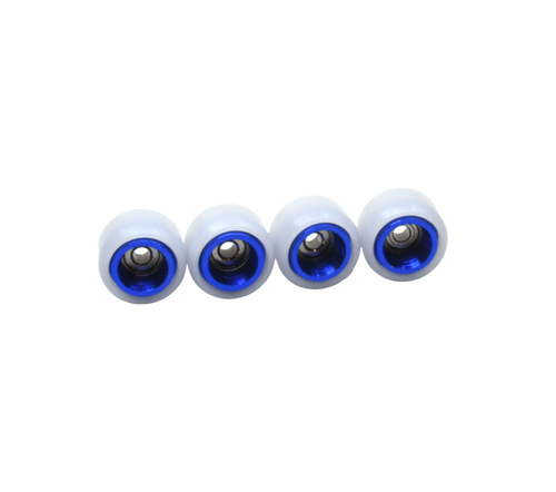 Social Metal Core Dual Duro Fingerboard Wheels Blue White 7.5mm x 5w