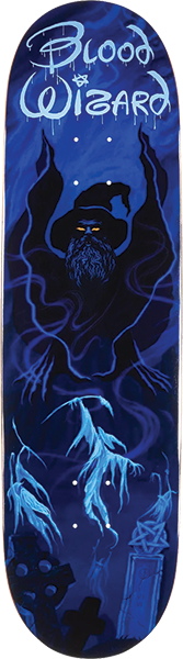 BLOOD WIZARD KNIGHT ON BEARD MTN SKATEBOARD DECK-9.0 w/ grip