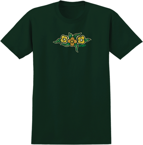 KRK FLOWERS SS TSHIRT XLARGE FOREST GREEN