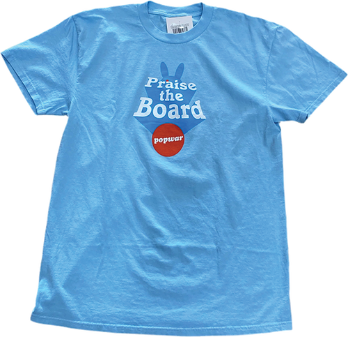 POPWAR PRAISE THE BOARD SS TSHIRT XLARGE LT.BLUE