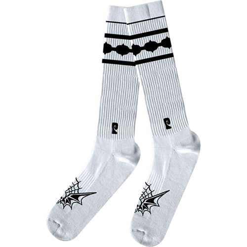 Psockadelic Hellraiser Socks White Black One Size Psockadelic Hellraiser Socks White Black One Size