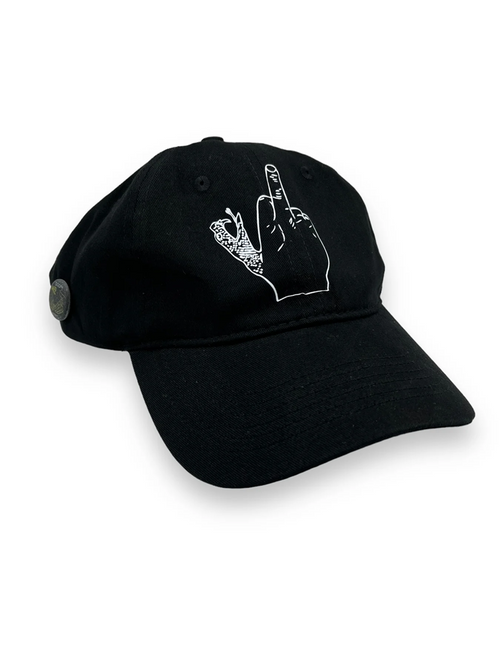 Doom Sayers Up Yours Hat Black White 6panel Velc Adustable Doom Sayers Up Yours Hat Black White 6panel Velc Adustable