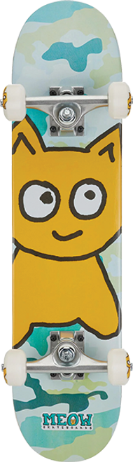 MEOW BIG CAT SOFT TOP SKATEBOARD COMPLETE 6.5 GREEN CAMO