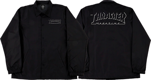 THRASHER SHADOW MAG LOGO COACH JACKET XLARGE BLACK