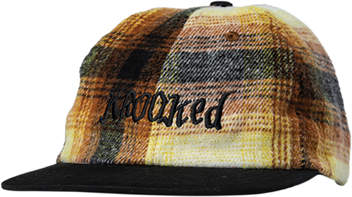 KROOKED DOUBLE OK SCRIPT FLANNEL HAT ADJ-BLACK