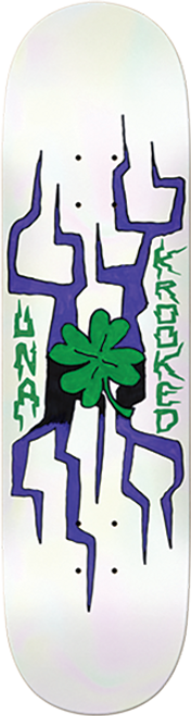 KROOKED FARRAR LIGHTNING CLOVER SKATEBOARD DECK 8.28