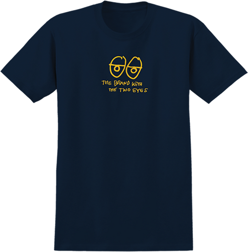 KROOKED TWO EYES SS TSHIRT LARGE TRUE NAVY/YEL