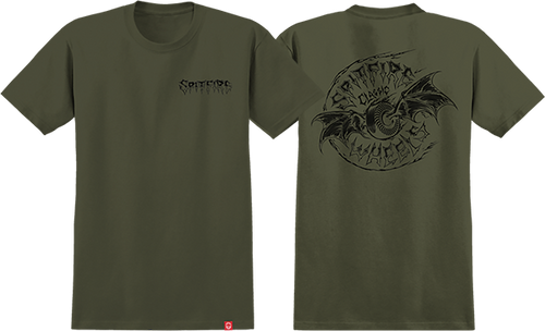 SPITFIRE BATWING CLASSIC SS TSHIRT MEDIUM MILITARY GREEN/BLACK