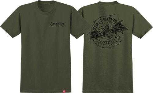 SPITFIRE BATWING CLASSIC SS TSHIRT XLARGE MILITARY GREEN/BLACK