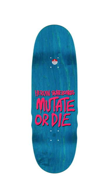 Heroin Mutant Wide Boy Skateboard Deck Black 10.28