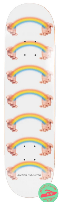 Jacuzzi Rainbow Hands Jet Ski Skateboard Deck Pink 8.25 Jacuzzi Rainbow Hands Jet Ski Skateboard Deck Pink 8.25