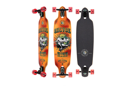 Sector 9 Mini Fractal Skateboard Complete Orange 8.75 x 33