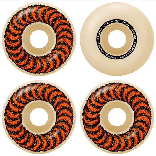 Spitfire Grimple F4 Classic Wheels Set Orange 54mm/99 Spitfire Grimple F4 Classic Wheels Set Orange 54mm/99