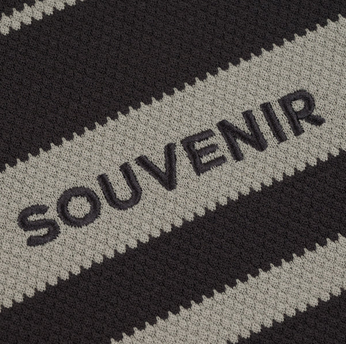 Souvenir Striped Ultra Pique Sweater Mens Charcoal Stripe