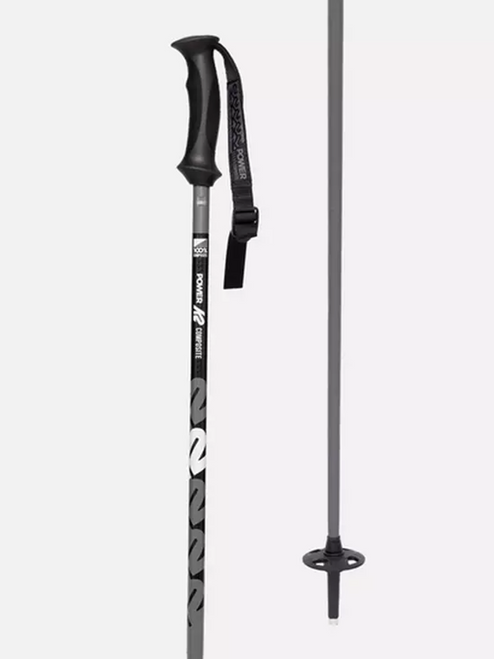 K2 Power Composite Ski Poles Gunmetal 46in K2 Power Composite Ski Poles Gunmetal 46in