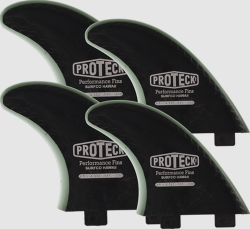 ProTeck Perfomance Quad FCS Fins Black 4.5 / 4.25 (4 pack)