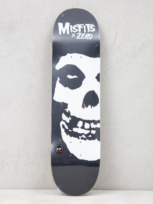 Zero Misfits Fiend Skull Skateboard Deck Black White 8 Zero Misfits Fiend Skull Skateboard Deck Black White 8