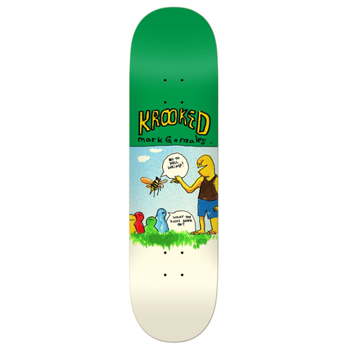 Krooked Gonz Whimp Skateboard Deck Green 8.75 Krooked Gonz Whimp Skateboard Deck Green 8.75